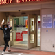 Man leaves the Las Palmas Medical Center in El Paso, Texas on November 3, 2020 to deliver an emergency ballot cast by a person hospitalized with covid-19.